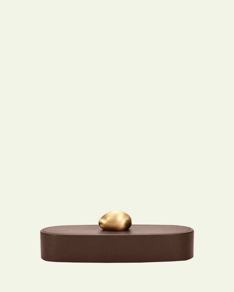 Pebble Long Leather Trinket Box